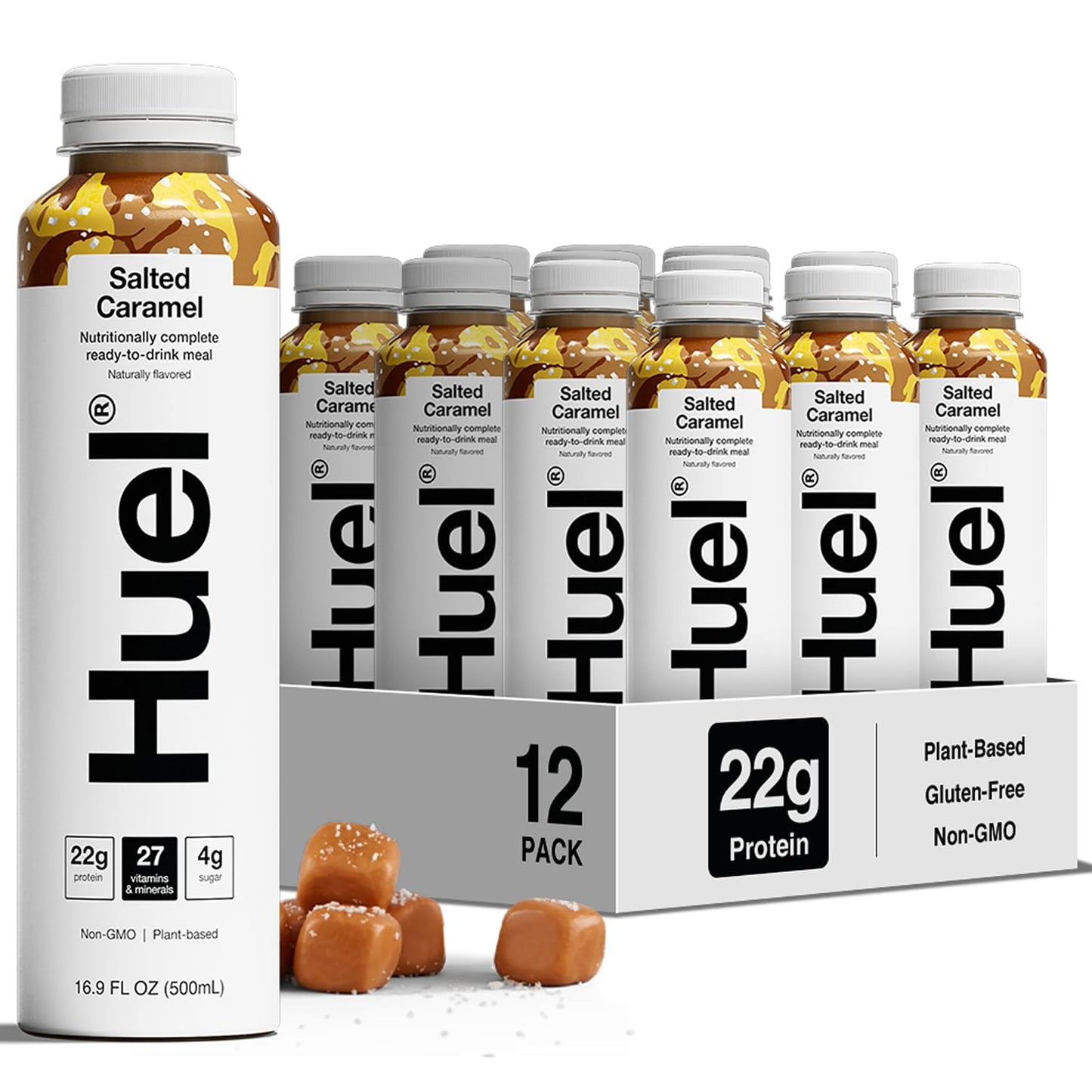 Huel Ready-to-Drink | Strawberry Meal Replacement Drink | High Protein Drink | Nutritionally Complete, Low Sugar, High Fiber, Plant Based, Vegan, Healthy | 22g Protein Per Bottle, 16.9 Fl Oz (12 Pack)