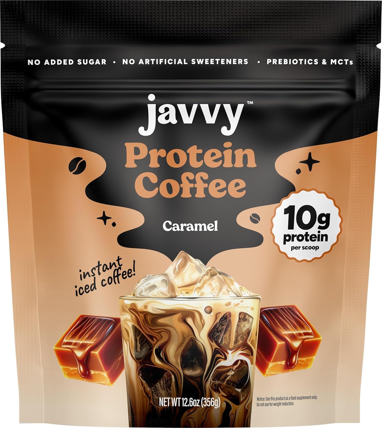 Javvy Iced Protein Coffee with Whey Protein Powder, French Vanilla V3 | 10g Whey Protein, 100% Natural Cold Brew, Zero Artificial Flavors & Sweeteners, 80mg Caffeine, No Added Sugar