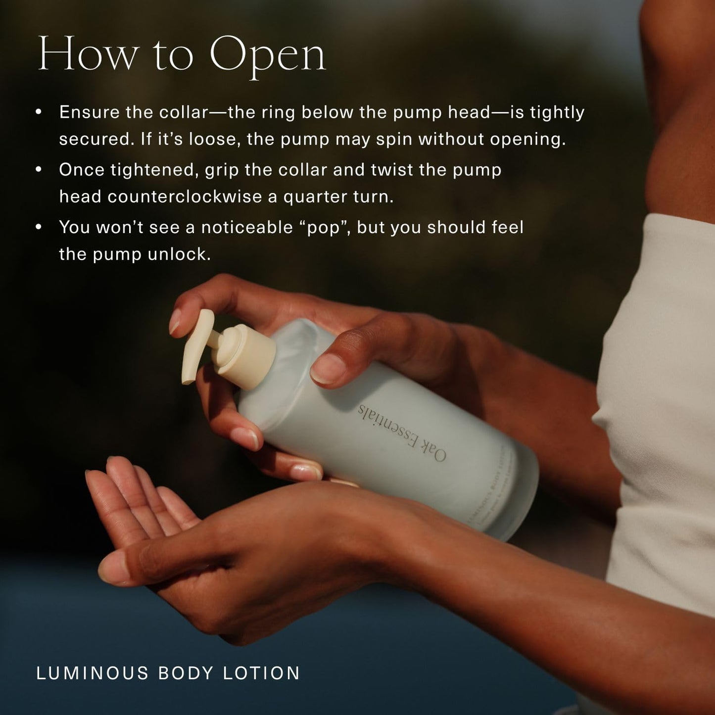 Oak Essentials Luminous Body Lotion | Hydrating Blue Tansy Body Lotion with Rose Oil, Turmeric, Shea Butter and Coconut Oil, 10.1 Fl Oz