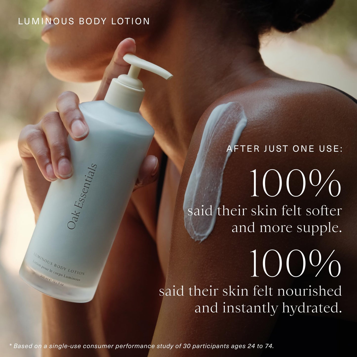 Oak Essentials Luminous Body Lotion | Hydrating Blue Tansy Body Lotion with Rose Oil, Turmeric, Shea Butter and Coconut Oil, 10.1 Fl Oz